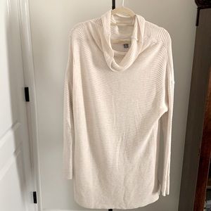 Cowl Neck Sweater Dress Off white